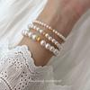Plata S925 Nalan Fresco y Dulce Estilo Ins Sentido de Diseño de Nicho Pulsera de Cuentas Nacionales Calabaza Coche Flor Cuentas S7384