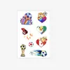 Pegatinas de Tatuaje de Mascota de Dibujos Animados del Mundial Pegatinas Impermeables para Aficionados para Apoyar Equipos en Eventos para Cara y Brazos