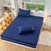 Protector de colchón impermeable de color sólido cepillado con cremallera completa de TPU a prueba de orina, sábana bajera, funda de cama, funda de almohada, ropa de cama para comercio electrónico transfronterizo