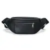 Bolsa de peito masculina personalizada de grande capacidade, bolsa de cintura masculina para trabalho em couro genuíno, bolsa masculina de couro bovino de primeira camada