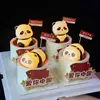 Decoraciones de Adornos para Pastel de Panda del Día Nacional 2026 Bandera Roja Prosperidad y Florecimiento Postre de Cumpleaños de la Patria