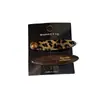 Presilha de Cabelo com Estampa de Leopardo na Cor de Café para Mulheres, Presilha para Mechas Laterais, Elegante Presilha Bico de Pato, Pente de Cabelo Feminino, Acessório de Cabelo