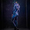 Ropa cos 2026 cruza Europa cosplay Halloween limitado calavera manga larga ajustado estampado mono