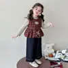 Conjunto Infantil Primavera e Outono 2026 Novo Estilo Pequena Princesa Elegante Roupas de Outono Infantis Moda para Bebê Menina Conjunto de Três Peças