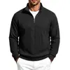 Sudadera casual suelta de jacquard texturizado pesado estilo americano para otoño e invierno 2026, con cuello alto, simple, moderna y versátil para hombre