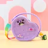Moda Pêssego Coração Caverna Bolsa Pequena Amor Crossbody Bolsa de Armazenamento Portátil Bolsa de Moedas de Silicone Cosmético