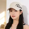 Gorra de Béisbol Versátil Bordada con Letras para Mujer Estilo 2026, Circunferencia de Cabeza Grande, Adelgazante del Rostro, Gorra de Visera tipo Pato para Sol para Parejas de Hombres
