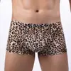 Ropa interior tipo bóxer para hombre nueva estampada leopardo serpiente tiro bajo sexy transpirable cómoda una generación de pelo