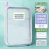Bolsa para subjects de gran apertura en forma de L, bolsa de archivo para clasificación de exámenes, bolso de malla con cremallera para estudiantes para llevar libros, al por mayor