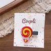 Pinza de Pato para Niños Coreanos de Otoño e Invierno, Roja y Negra, Pinza Superior de Forma de Fruta de Personaje de Dibujos Animados, Pinza Lateral