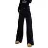 Pantalones vaqueros con hebilla de avión estilo americano transfronterizos para hombre, diseño retro de primavera, pantalones largos ligeramente acampanados, pantalones trendy de corte limpio