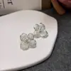 Brincos Vazados de Flor de Zircônia, Brincos Modernos e Elegantes, Novo Estilo Popular de 2026, Brincos de Alta Qualidade, Nicho e Versátil para Mulheres