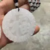 Colgante de Jade Blanco Afgano Natural de Dragón y Fénix Guanyin Buda, Artículos de Jade de Zona Turística, Artículos de Jade de Vendedor Ambulante, Venta al por Mayor de Colgantes de Jade