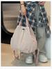 Mochila con cordón de estilo coreano para mujer, bolso de hombro ligero de nailon de gran capacidad y estilo zorro colorido