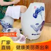 La tienda de masajes de pies de Jingdezhen utiliza cubos de cerámica para baño de pies, ollas de cerámica para pies saludables, ollas magnéticas para pies, ollas magnéticas para piernas y terapia de vapor