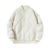 Chaqueta de Algodón de Invierno para Hombre, Estilo Americano Moderna con Forro Polar Gruesa Holgada Cálida, Chaqueta Retro con Cuello de Béisbol a Prueba de Viento para Hombre