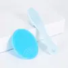 Cepillo para Lavar la Cara Cepillo de Silicona para Lavar el Cabello Cepillo Facial de Silicona Manual Limpieza Profunda Cepillo Facial Exfoliante