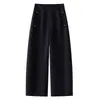 Calça cropped amarela limão para mulheres, nova coleção outono 2026, calça casual leve, calça social reta slim fit versátil
