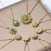 Colar para Mulheres Moda de Nicho Novo Design Pingente Celebridade da Internet Flor de Bauhinia Giratória Zircônia Aço Titânio