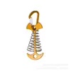 Clavos de espina de pescado con resorte para huecos de terrazas exteriores, Clavos para fijar tablas de madera a tiendas de campaña, Pinzas con forma de ancla para cuerdas para camping y uso en exteriores