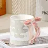 Taza de Cerámica con Asa de Lazo, Taza de Leche, Taza de Café, Taza de Té con Asa, Alta Apariencia, Uso Doméstico