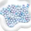 Cuentas Redondas Bicolor Chapadas en Color Acrílico Cuentas Sueltas Perla de Imitación Accesorios Hechos a Mano para DIY Collares Pulseras Joyería para Orejas