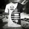 AliExpress transfronteiriço camiseta masculina de manga curta personalidade chef restaurante impressão 3D casual solta manga curta venda direta da fábrica