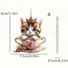 Productos Nuevos Transfronterizos Más Vendidos Plano 2D Acrílico Día de San Valentín Taza Gato y Perro Mochila Colgante para Coche Decoración del Hogar