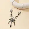 Adereços de cabeça étnicos exóticos, ornamentos de testa, colares de borla, brincos unissex, gargantilha vintage boêmia de corte