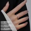 Anillo de Trébol Antiguo Vintage de Plata S925 Bajo el Árbol Banyan Anillo de Möbius Simple para Mujer Anillo de Dedo Personalizado para Combinar con Todo
