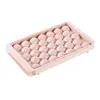 Caixa de Gelo com 33 Compartimentos Molde de Cubo de Gelo de Plástico Gelo em Bola Caseiro Caixa de Gelo Picolé Molde de Picolé com Tampa Bandeja de Gelo em Bola