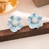 Brincos de Camélia com Zircônias Estilo Francês, Gentis e Elegantes, Brincos Versáteis da Moda de Luxo Leve para Mulheres