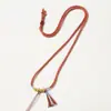 Cordón para collar colgante de cuello estilo Tíbet, tendencia retro étnica china, amuleto de Buda Thangka, cordón de collar de ámbar versátil