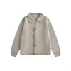 Yidao Vintage 2026 Otoño Nuevas Llegadas Estilo Old Money Cardigan de Punto con Solapa Chaqueta para Hombre Corte Relajado Suéter Retro