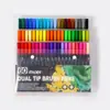 Amazon juego de rotuladores de doble punta a base de agua acuarela color Gouline pintura pincel suave venta directa de fábrica
