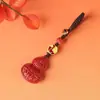 Llavero de Arena Roja de Alto Contenido, Colgante para Bolso de Cinabrio Natural Genuino, Amuleto de Nube Auspiciosa, Adorno, Venta Directa del Fabricante