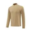 Suéter masculino de outono e inverno para fitness, manga longa, gola alta, corte solto, cor sólida, zíper parcial, jaqueta de treino casual esportiva