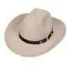 Sombrero de copa rizado de mezclilla occidental transfronterizo nuevo sombrero de fieltro estilo Xizang otoño e invierno retro sombrero de Jazz británico
