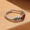 Anillo de calabaza de trigo de estilo étnico vintage para mujer, exquisito anillo de pegamento antiguo, elegante y a la moda, combina con todo.