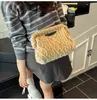 Bolso de Mujer de Nicho, Minimalista y de Moda, Nuevo Estilo Otoño e Invierno 2025, Bolso de Hilo Trenzado Tejido a Mano, Bolso Tejido a Mano