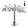 Titanio G23 Diamante Diente Interno Uñas de Labio Pequeñas Siete Pequeños Diamantes Uñas de Labio Uñas del Cartílago de la Oreja F136 Fabricante Más Vendido en Amazon