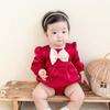 [No reembolsable ni intercambiable] Ropa holgada súper linda para bebé de 0 a 2 años, ropa de otoño para niñas bebés, ropa de princesa para gatear Ml314