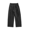 Calça Social Masculina Listrada Estilo Americano de Perna Larga, Calça Casual de Verão Fina Solta com Caimento, Calça Longa Versátil Simples de Perna Reta