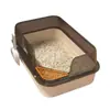 Bandeja Sanitaria Semi-Cerrada para Gatos con Borde Elevado para Prevenir Salpicaduras, Adecuada para Gatos Gordos y Gatitos, Inodoro para Maine Coon, Pala para Arena de Gato, Suministros de Limpieza para Mascotas