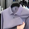 Camisa polo hexagonal de piqué de algodón 100% mercerizado de manga larga para hombre, camiseta básica de otoño e invierno, camiseta de cuello con botones de algodón puro