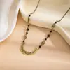 Amazon Europeia e Americana Desejo Mais Vendido Padrão de Lua Vazada Moda Colar Vintage Pedra Natural Cristal Contas Adorno de Cabeça