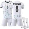 Traje Blanco de Secado Rápido No 25-26. 7 Ronaldo 10B Jersey de Asiento 8B Fe Portugal Visitante No. 21 Uniforme de Fútbol Rota