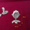 Joyería Artesanal Étnica Miao de Guizhou Accesorios de Bordado Miao Base para Anillo de Plata Miao DIY Montura para Incrustar Piezas Bordadas Base para Anillo