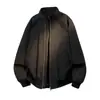 Gola Alta Estilo Minimalista Casual ao Ar Livre Tendência High Street Versátil para o Dia a Dia Lindo Cor Sólida Jaqueta Cardigã com Zíper