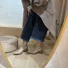 Botines Cortos Chuyuji de Tacón Grueso y Punta Fina Estilo Francés para Mujer 2026 Nuevos Botines Delgados de Otoño Invierno Estilo Coreano Botines de Tobillo Botas Martin de Tacón Medio